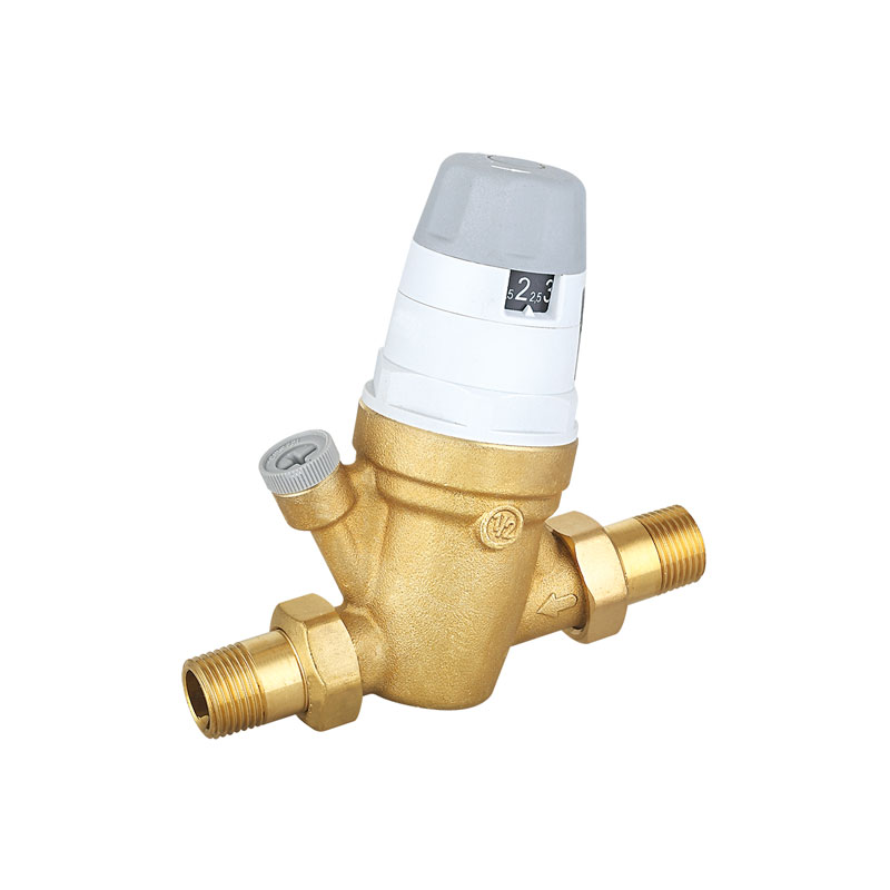Regolatore di pressione dell'acqua in ottone filtro schermato ingresso senza piombo regolabile AMT-3014