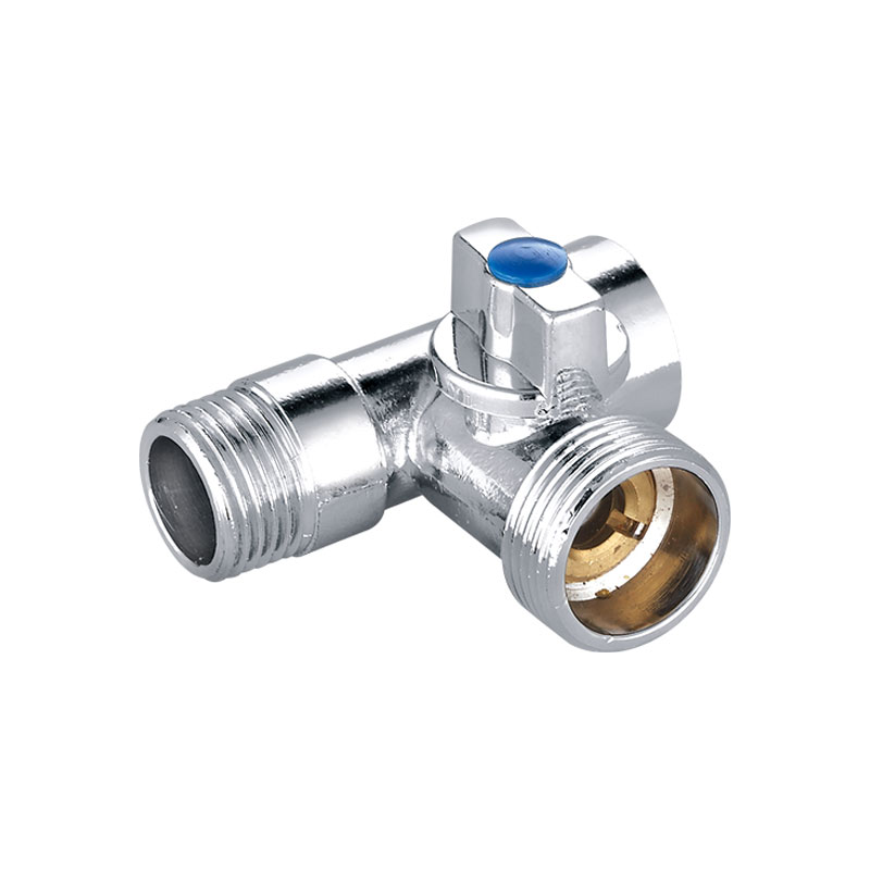Valvola ad angolo deviatore acqua a tre vie in ottone AMT-5004
